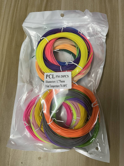 Pencil-shaped 3D printing pen and accessories
