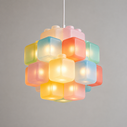 Color Building Block Cube Pendant Light