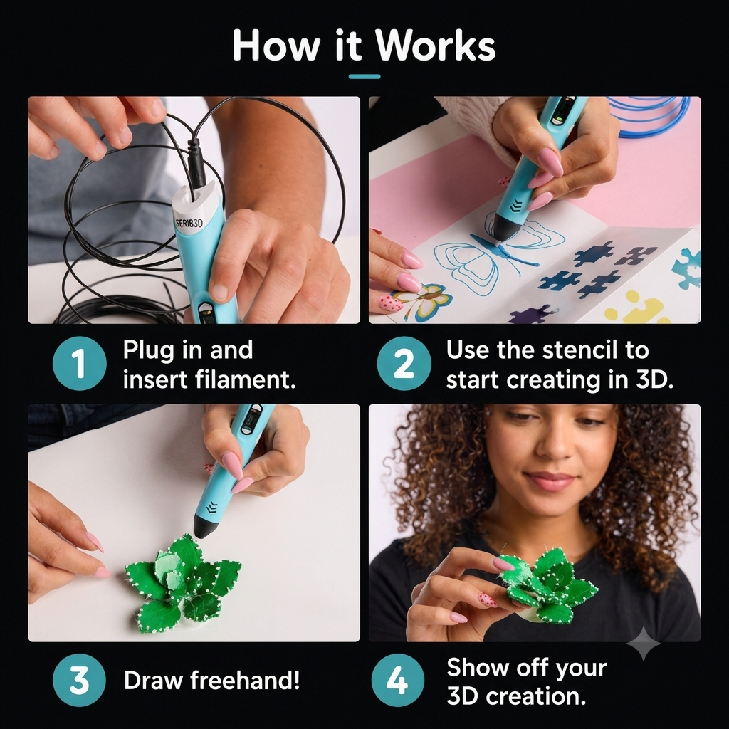 DoodleCraft 3D Printing Pen for Kids